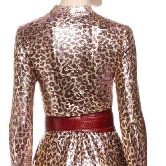 Saint Laurent Rouge Faux Python Tie Belt NEW - Picture 2 of 5